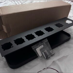 Black Metal Wall Mounted Organizer Rack for Dyson